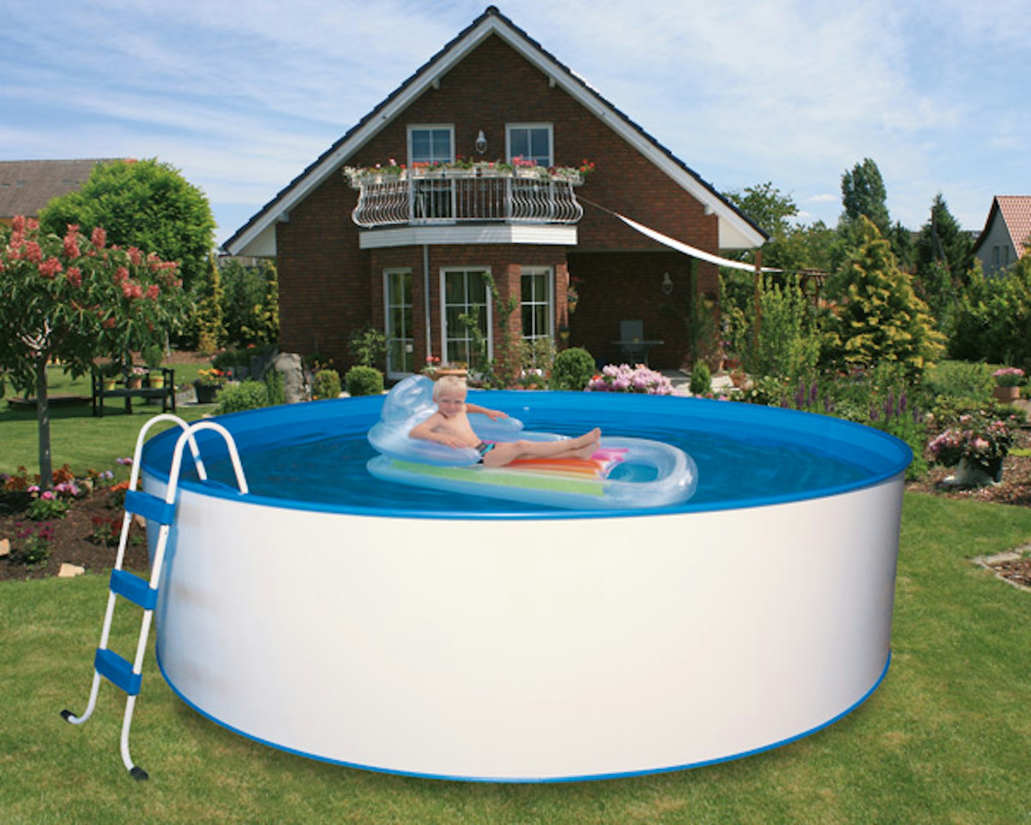 myPOOL Swimming Pool Poolset Trend Rundform mit Kartuschenfilteranlage