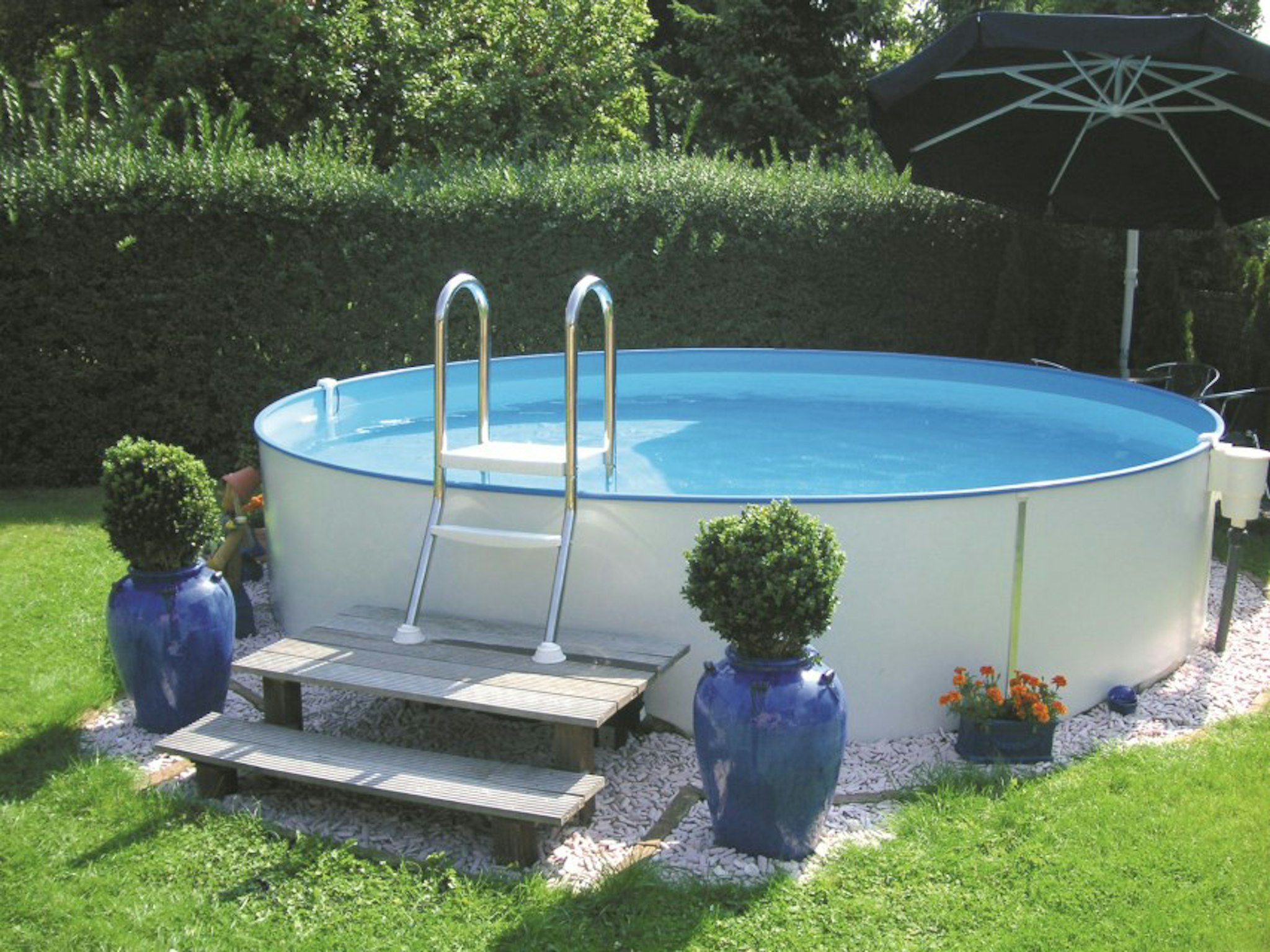 myPOOL Swimming Pool Poolset Premium Rundform mit Sandfilteranlage